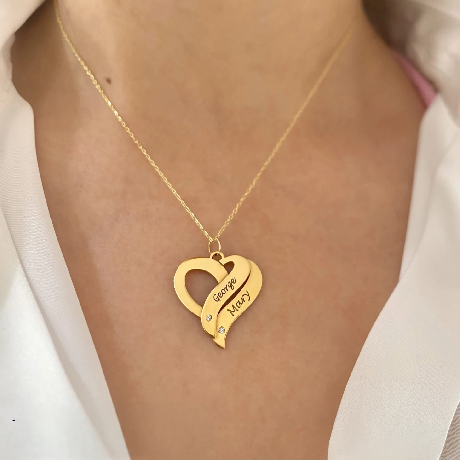 Double Hearts Necklace