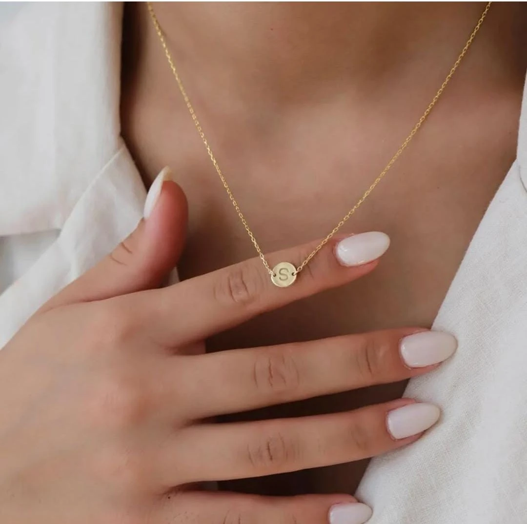 Circle Letter Necklace