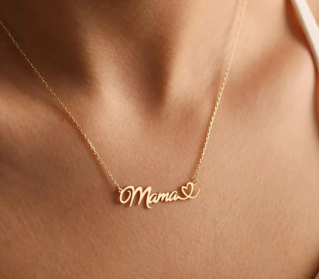 Name Necklace with Heart